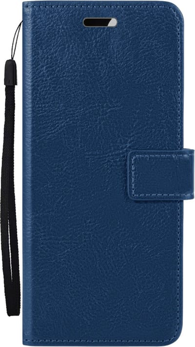 Hoes - Met Pasjeshouder - Geschikt voor Samsung Galaxy A15 - Luxe Bookcase Portemonee - Flip Case - Kunstleer Book Case - Flipcase - Book Cover - Walletcase - PortemonneeHoes - Donkerblauw