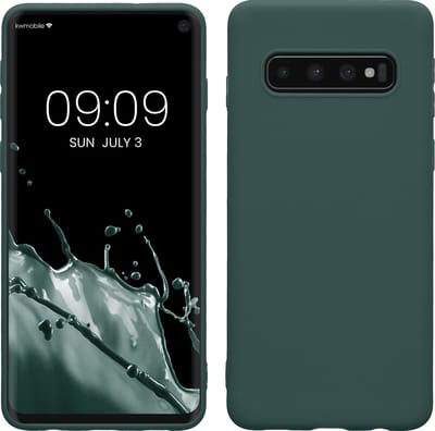 kwmobile telefoonhoesje geschikt voor Samsung Galaxy S10 - Hoesje voor smartphone - Back cover in blauwgroen