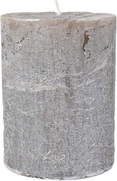 Rasteli Luz Your Senses Metal Kaars-Stompkaars Zilver D 10cm H 13cm