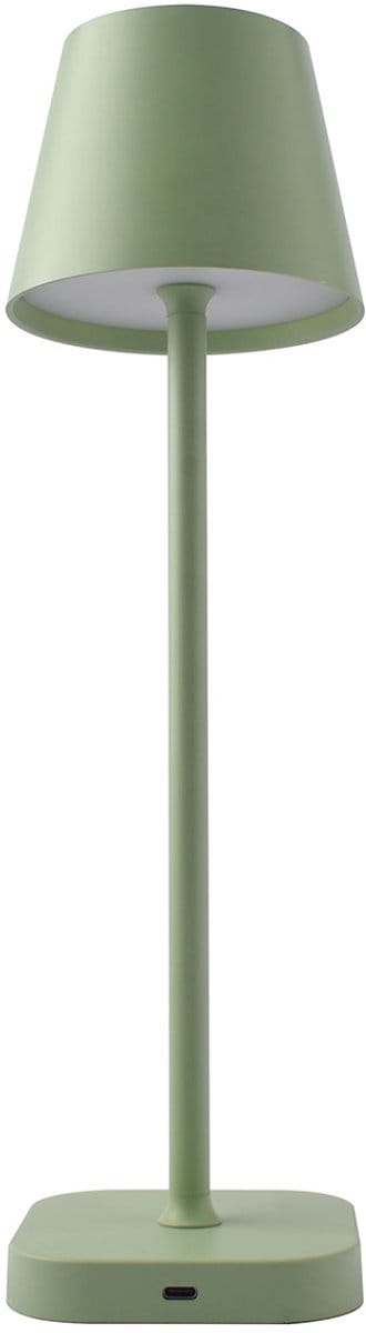 FlinQ Tafellamp Lume - Tafellamp Oplaadbaar - Tafellamp slaapkamer - Oplaadbaar - Dimbaar met geheugenstand - 3 lichtstanden - 38cm - Groen