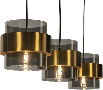 Lumidora Hanglamp 74708 - CASSIS - 3 Lichts - E27 - Goud - Messing (kleur) - Metaal