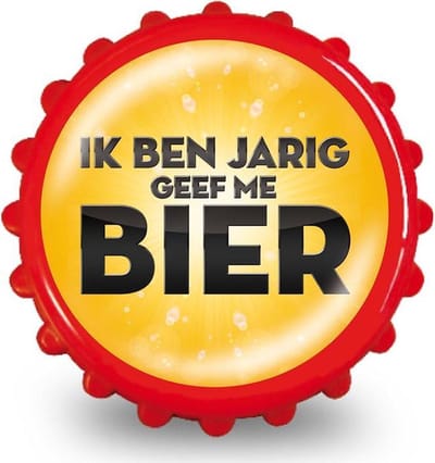 Magneet flesopener - Ik ben jarig, geef me bier