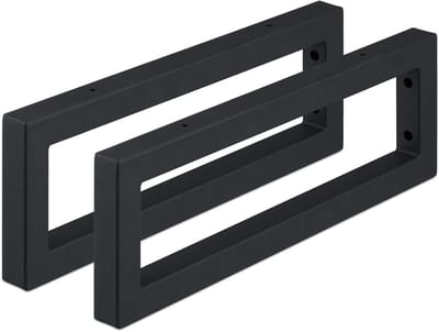 Plankdrager - set van 2 - 45 cm - voor planken en wastafels - staal - zwart