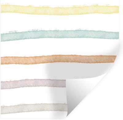 Muurstickers - Sticker Folie - Lijn - Pastel - Regenboog - Patronen - 100x100 cm - Plakfolie - Muurstickers Kinderkamer - Zelfklevend Behang XXL - Zelfklevend behangpapier - Stickerfolie