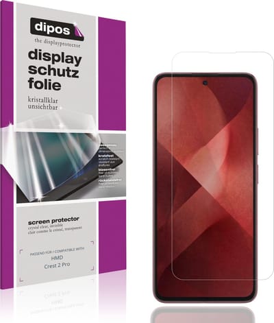 dipos – 4x Beschermfolie geschikt voor HMD Crest 2 Pro | Krasbestendige & heldere Screenprotector Ultra-Thin