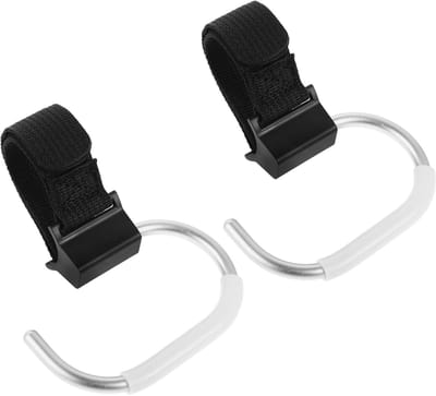 Kinderwagenhaken - Tassenhangers Buggy - Handen Vrij - 360 Graden Draaibaar - 2 Stuks - Zwart