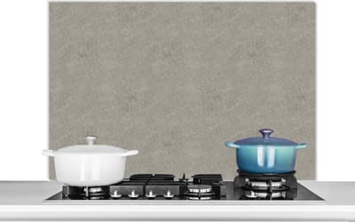 Spatscherm keuken 100x65 cm - Kookplaat achterwand Beton - Grijs - Patronen - Industrieel - Muurbeschermer - Spatwand fornuis - Hoogwaardig aluminium