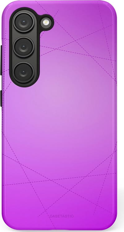 Casetastic Hoesje Geschikt voor Samsung S23 - Stijlvolle Beschermende Duo-layer Case - Emily in het paars