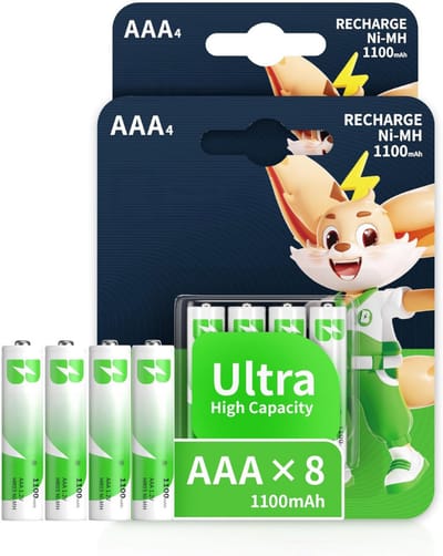 Oplaadbare Batterijen AAA - Set van 8 - 1100 mAh