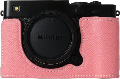Stijlvolle en beschermende cameratas voor Fujifilm X-E5 van PU leer - Perfecte pasvorm, accessoires en schokbestendig ontwerp