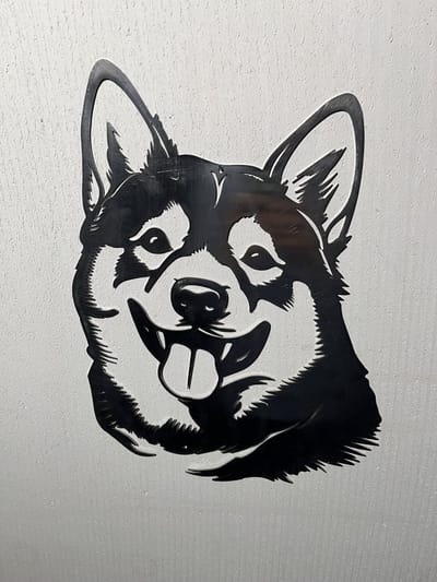 Metalen Hond - Shiba Inu - Wanddecoratie Cortenstaal