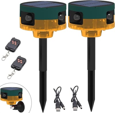 Solar Alarm - Bewegingsmelder Geluid - Buiten Beveiligen - Opneembare Geluiden - 8 Meter Bereik - Rood
