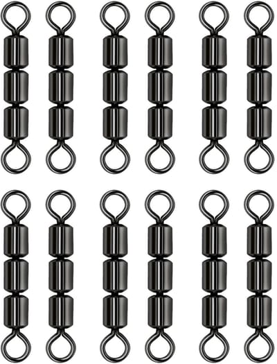 Dailygoods- Wartels 12 x Set - Hogesnelheidswartels - Drievoudige Wartels - Viswartels - Forelwartels - Corrosiebestendig oppervlak - Visclips