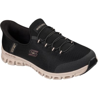Skechers Slip-Ins Glide Step Vibey Mesh Dames Zwarte Sneakers