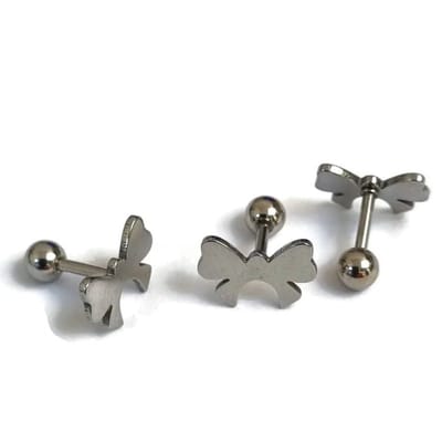 Aramat Jewels | Piercings | Schattige Oorbellen met Helix Piercing Strik | | | |14mm | Staal | Volwassenen | Verkleurd niet