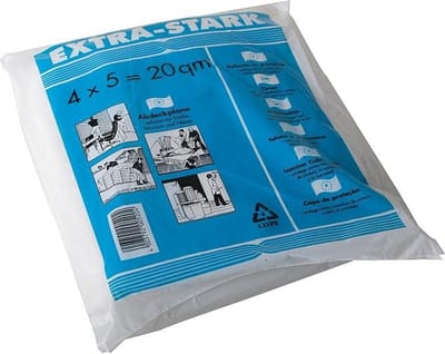Beschermend Zeil - Afdekzeil Plastic - Klus & Tuin - Sterk LDPE Materiaal - 4x5 Meter - Transparant