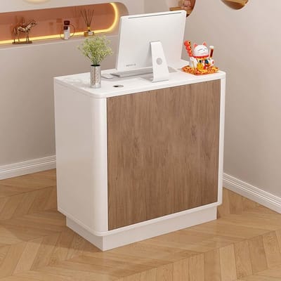 Receptie Balie - Ontvangst Bureau - Kantoor Winkel - Met Afsluitbare Laden - 60x40x88cm - Bruin