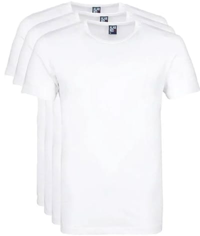 Alan Red derby 3-pack O-hals shirts wit