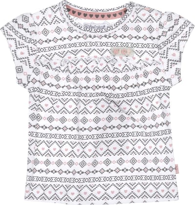 Dirkje - Meisjes shirt - Wit - Maat 56