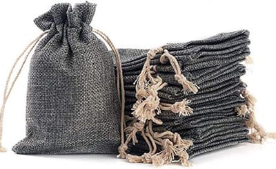 Dailygoods - Jute Zakjes - Cadeauzakjes met Trekkoord - Perfect voor Bruiloft en Feest - Natuurlijke Kleur - Geschikt voor Sieraden en Kerstmis