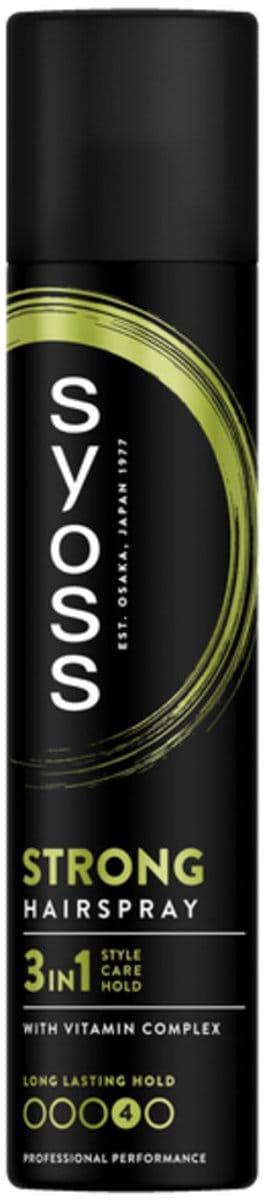 Syoss Strong - Haarspray - Styling, Verzorging en Herstel - Vochtbestendig - Sterke Fixatie - Natuurlijk Hold - 48u Style-controle - Voordeelverpakking - 6x300 ml