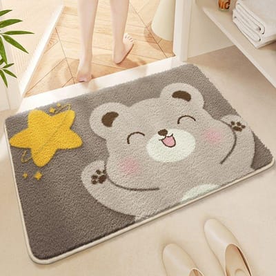 Badkamer Absorberende Mat Schattige Badkamerdeur Vuilafstotende Antislip Mat Toilet Tapijt Toiletdeurmat Huishoudelijk 40 * 60cm