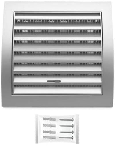 Ventilatierooster 150 x 150 mm met schuif en insectenbescherming – Duurzaam ABS kunststof voor luchtventilatie