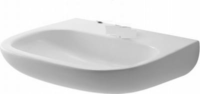 Duravit D-code - D-Code - Vital - wastafel - met overloop - met kraanvlak - 600x550 mm - wit - barriërevrij - wit