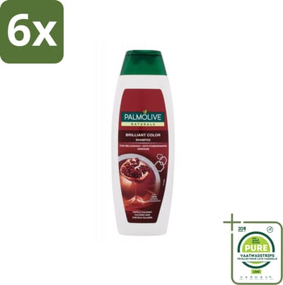 Palmolive Naturals - Shampoo - Brilliant Color - Voor Gekleurd Haar - 350 ml - Voordeelverpakking - 6 stuks - Gekleurd haar - Haarkleur behouden
