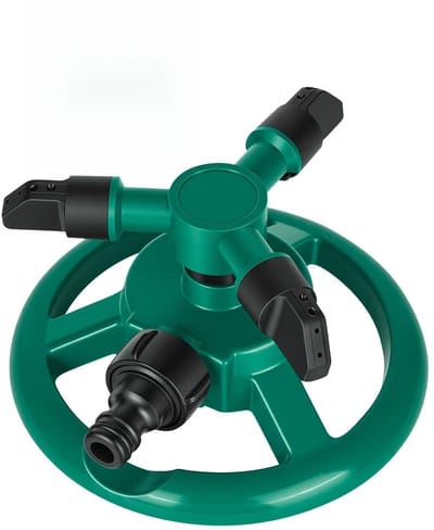 Dailygoods- Tuinsproeier 360° Automatische Roterende Sproeier - Tuinsproeier voor Tuinslang - Waterbesparend Ontwerp - ABS Kunststof - Geschikt voor Tuinplanten en Gazonirrigatie