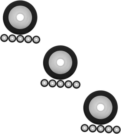 Cassette Lagerwiel Set - Recorder Onderdelen - Tape Reparatie - Duurzaam Kunststof - 13mm Diameter - Zwart