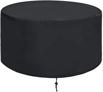 Ronde Vuurkorf Cover - Zware 420D Waterdichte Bescherming voor Patio en Tuin (92 x 51 cm)