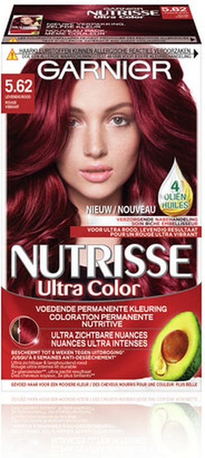 3x Garnier Nutrisse Ultra Color 5.62 - Levendig Rood