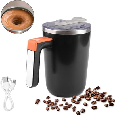 300ml zelfroerende mok temperatuurverwarmende magnetische koffiemengbeker met deksel oplaadbaar 304 UT-52