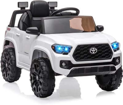 Danky Auto - Toyota Officiële Licentie - Elektrische Kinderauto - Wit - Afstandsbediening & LED - 3-8j