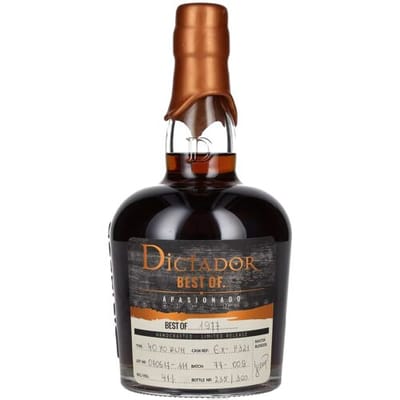 Dictador rum Dictador BEST OF 1977 APASIONADO Colombian Rum 40YO/070617-111/EX-P321 41% Vol. 0,7l