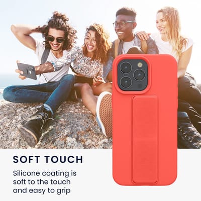 kwmobile back cover voor smartphone - geschikt voor iPhone 15 Pro Max - 1x beschermhoesje van kunststof - In koraal