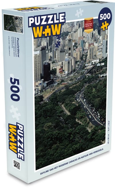 Puzzel Skyline van het moderne Caracas en natuur van Venezuela - Legpuzzel - Puzzel 500 stukjes