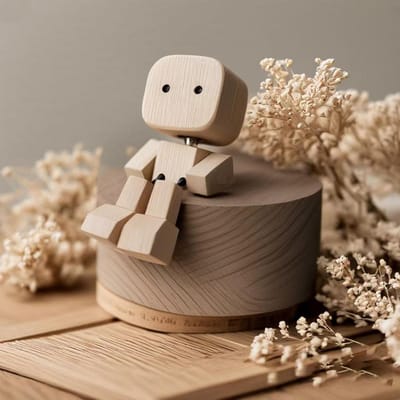 Décoration Ornement de Tableau de Bord de Voiture Bureau Nouveau Auto Fait Main Pieds Secouants Poupée en Bois Homme en Bois Secouant Figurine 2 types