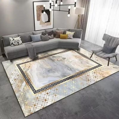 Woonkamer Tapijt in Europese Stijl Huisdecoratie 200x300 Gouden Vloerkleden voor Slaapkamer Zachte Pluizige Halmat Luxe Vloertapijt 60*90cm