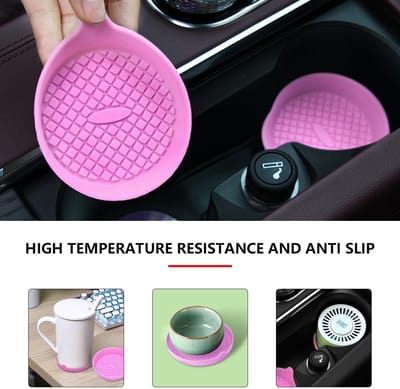 Dailygoods- Onderzetters Hittebestendig - Onderzetters voor Glazen - Onderzetters voor Pannen - Onderzetters met Houder - Onderzetters Siliconen - 4 Stuks, Universeel - Autotapijt