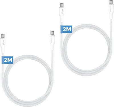 Oplaadkabel Usb C - 65w snelladen - Stevig nylon - 2m