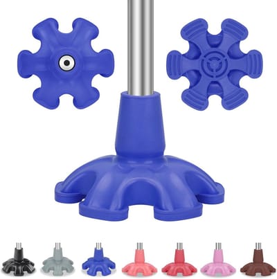 Wandelstok Dop - Stokpunt Rubber - Veilig Lopen - Zelfdragend Ontwerp - 19 mm - Blauw