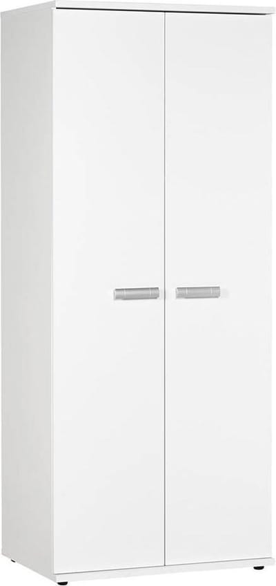 Kledingkast 2 Deurs - 200 x 82 x 58cm - Wit - Effen