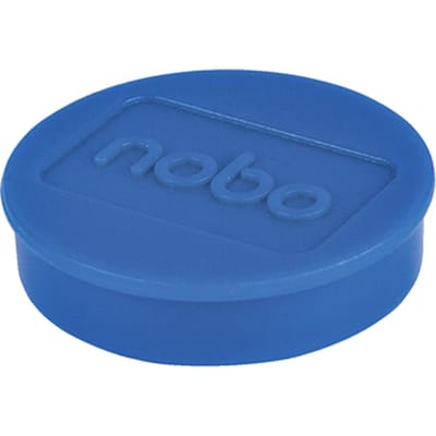 Nobo Magnetische Whiteboard Magneten, pak van 10 stuks, 32mm Gekleurde Magneten Blauw