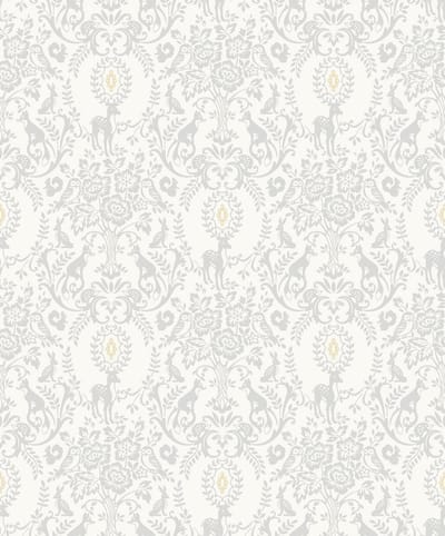 Dutch Wallcoverings - Little Kids- Lapin grijs/wit - vliesbehang - 10m x 53cm - JS3311