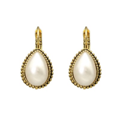 Camps & Camps Oorhangers 1D029 Pearl White