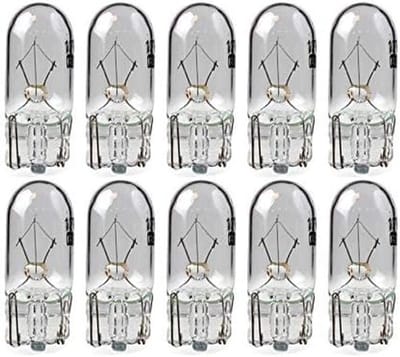 10x W5W T10 12V 5W Glasfitting Autolampjes voor Diverse Toepassingen
