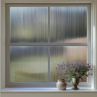 Raamfolie met schilfrohrdesign, 30x200cm, statisch hechtend en UV-bescherming