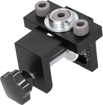 Centreerpen Jig Set - Deuvelmal Houtbewerking - Houtverbindingen Maken - Verstelbare Klembereik - Max 52 MM - Zilver